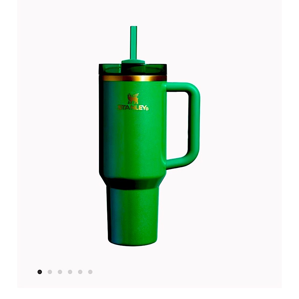 Stanley st Patrick’s day 40 oz. H2.0 Green Tumbler with Straw